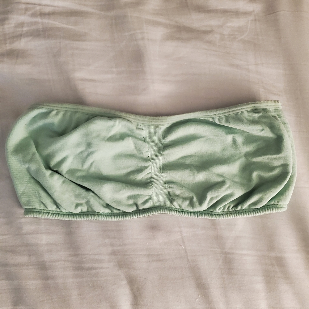 GUESS Mint Green Strapless Bandeau Bralette (M)
